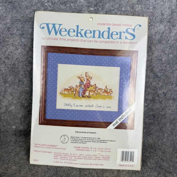 Weekenders Other - Beatrix Potter The Flopsy Bunnies Counted Cross Stitch Kit Weekenders 03541 New